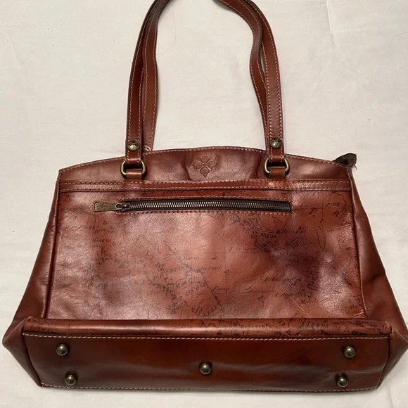 Patricia Nash Map Print Leather Tote Bag - Picture 2 of 5
